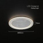 60W LED Decorative Ceiling Lamp 3in1 Dimmable With IR Remote Control Grey Body V-TAC – 24184
