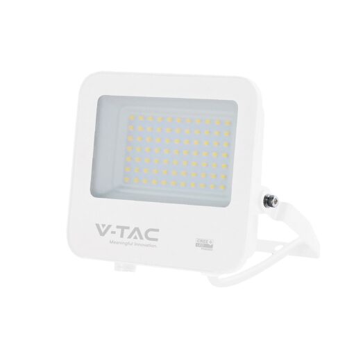 50W LED Floodlight CREE CHIP White Body Grey Glass 6500K 135LM/W V-TAC – 242096