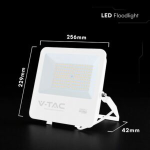 100W LED Floodlight CREE CHIP White Body Grey Glass 6500K 135LM/W V-TAC – 242116