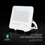 100W LED Floodlight CREE CHIP White Body Grey Glass 6500K 135LM/W V-TAC – 242116