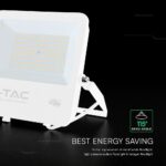 100W LED Floodlight CREE CHIP White Body Grey Glass 6500K 135LM/W V-TAC – 242116