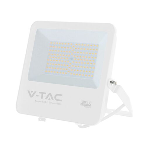 100W LED Floodlight CREE CHIP White Body Grey Glass 6500K 135LM/W V-TAC – 242116