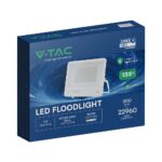 200W LED Floodlight CREE CHIP White Body Grey Glass 6500K 135LM/W V-TAC – 242136