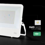 200W LED Floodlight CREE CHIP White Body Grey Glass 6500K 135LM/W V-TAC – 242136