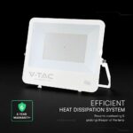 200W LED Floodlight CREE CHIP White Body Grey Glass 6500K 135LM/W V-TAC – 242136