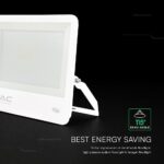 300W LED Floodlight CREE CHIP White Body Grey Glass 6500K 135LM/W V-TAC – 242156