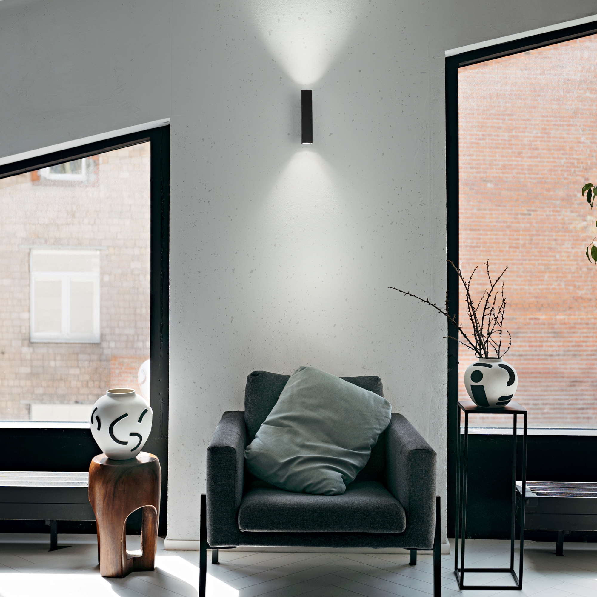 LOOK LED AP2 SQUARE D30 H300 ON-OFF OTTONE 3000K  IDEAL LUX – 353364