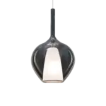 Ideal Lux Kalique SP1-1 d28 Fumé-Κρεμαστό Φωτιστικό Ø28 με Glass & 1xE27