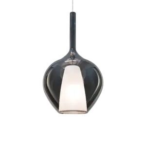 Ideal Lux Kalique SP1-1 d28 Fumé-Κρεμαστό Φωτιστικό Ø28 με Glass & 1xE27