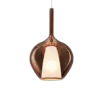 Ideal Lux Kalique SP1-1 d28 Copper-Κρεμαστό Φωτιστικό Ø28 με Glass & 1xE27