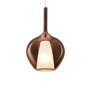 Ideal Lux Kalique SP1-1 d28 Copper-Κρεμαστό Φωτιστικό Ø28 με Glass & 1xE27