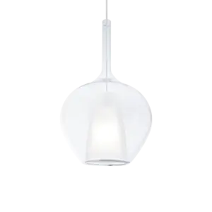 Ideal Lux Kalique SP1-1 d28 Transparent-Κρεμαστό Φωτιστικό Ø28 με Glass & 1xE27