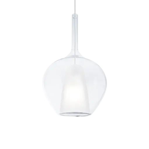 Ideal Lux Kalique SP1-1 d28 Transparent-Κρεμαστό Φωτιστικό Ø28 με Glass & 1xE27