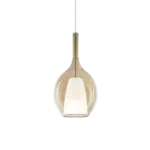 Ideal Lux Kalique SP1-2 d18 Amber-Κρεμαστό Φωτιστικό Ø18 με Glass & 1xE27