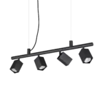 DYNAMITE SP4 SQUARE NERO IDEAL LUX – 371382