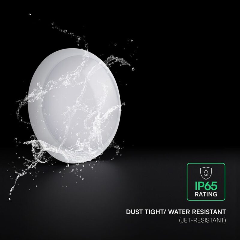 Πλαφονιέρα LED Στρογγυλή Φ320 Λευκή V-TAC CREE Chip 8W/16W/20W CCT 2700lm IP65 V-TAC – 801-24-6