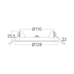 Φωτιστικό πάνελ 6W 470lm 4000k Braytron – BP01-60610
