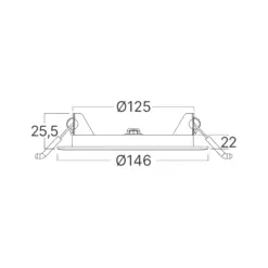 Φωτιστικό πάνελ 9W 790lm 6500k Braytron – BP01-60930