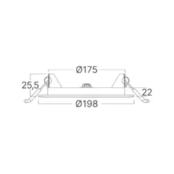 Φωτιστικό πάνελ 15W 1440lm 3000k Braytron – BP01-61500