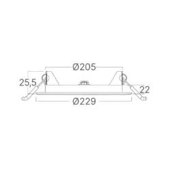 Φωτιστικό πάνελ 18W 1760lm 3000k Braytron – BP01-61800