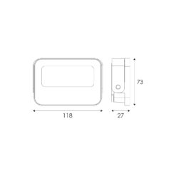LED Προβολέας 10W ACA Μαύρος 120° 1000lm Αδιάβροχος IP66 3000/4000/6000K CCT – N10CCT