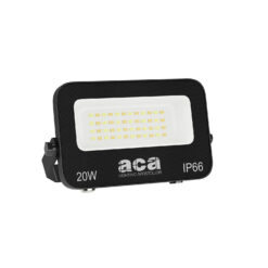 LED Προβολέας 20W ACA Μαύρος 120° 2000lm Αδιάβροχος IP66 3000/4000/6000K CCT – N20CCT