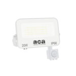 LED Προβολέας 20W Λευκός με Ανιχνευτή Κίνησης 2000lm CCT 3000/4000/6500K IP66 ACA  – N20CCTWS