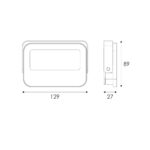 LED Προβολέας 20W ACA Μαύρος 120° 2000lm Αδιάβροχος IP66 3000/4000/6000K CCT – N20CCT