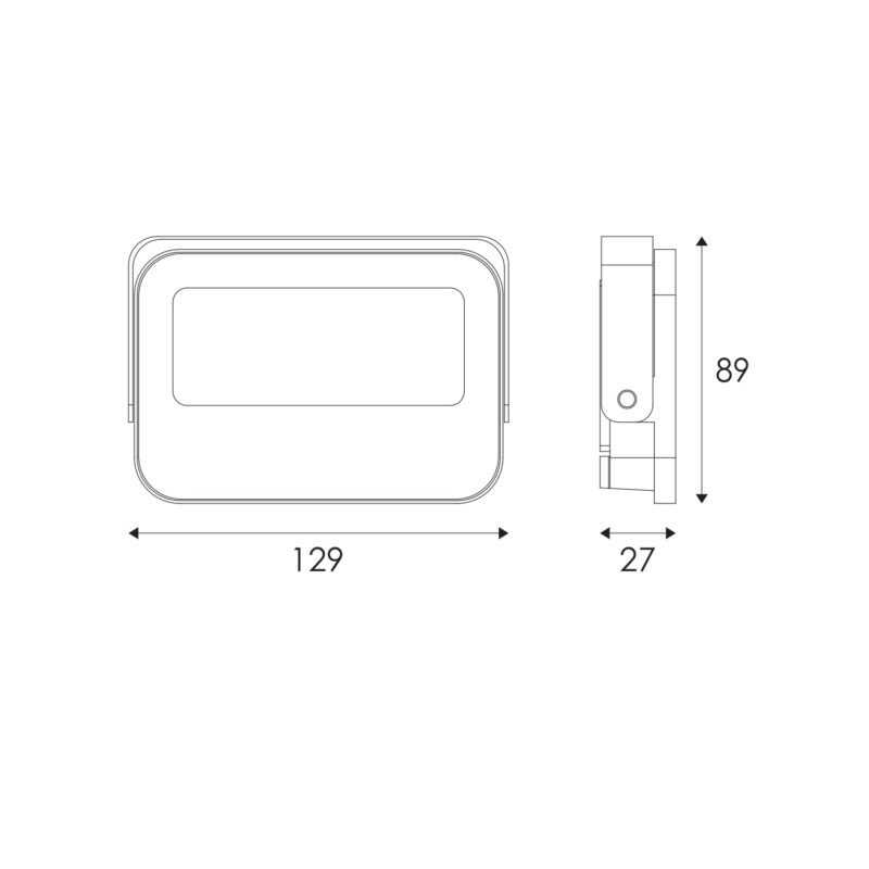 LED Προβολέας 20W ACA Μαύρος 120° 2000lm Αδιάβροχος IP66 3000/4000/6000K CCT – N20CCT