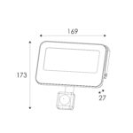 LED Προβολέας 30W Μαύρος με Ανιχνευτή Κίνησης 3000lm CCT 3000/4000/6500K IP66 ACA  – N30CCTS