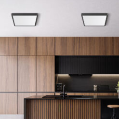 Πλαφονιέρα “Jade” slim 26W CCT Μαύρο 40×40 Braytron – BP07-10481