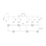 Φωτιστικό οροφής “Beta” με spot 6 x GU10 Λευκό Braytron – BH04-00860
