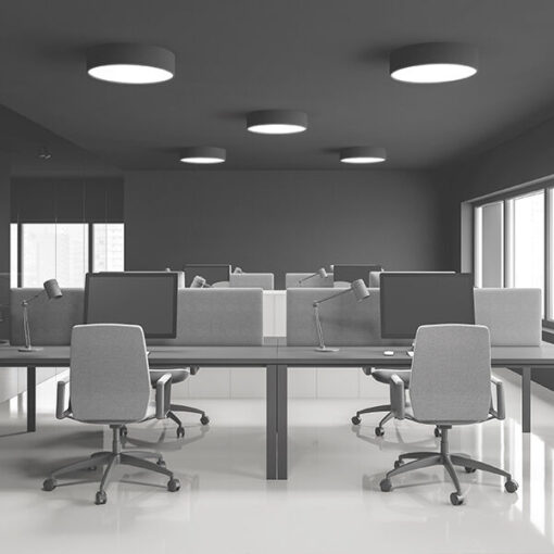 Πλαφονιέρα Blade 30w-36w-40w 3CCT Ø40cm Μαύρη Braytron – BH16-04381