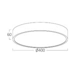 Πλαφονιέρα Blade 30w-36w-40w 3CCT Ø40cm Λευκή Braytron – BH16-04380