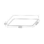 Πλαφονιέρα Blade 30w-36w-40w 3CCT, 40x40x6cm Χρυσή Braytron – BH16-05386