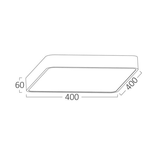 Πλαφονιέρα Blade 30w-36w-40w 3CCT, 40x40x6cm Χρυσή Braytron – BH16-05386