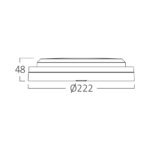 Απλίκα led “Bulkhead” 18w IP65 2020lm CCT, με ανίχνευση κίνησης Μαύρη Braytron – BC18-30781