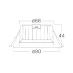 Σποτ Led 9w Στρογγυλό 3CCT IP54 Μαύρο Braytron – BD01-10181