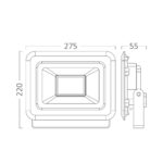 Προβολέας IP65 100w 8500lm 4000k (μαύρος) Braytron – BT60-39111