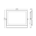 BRY-FLOOD-SF-150W-BLC-4000K-IP65-LED FLOODLIGHT Braytron – BT60-39411