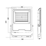 BRY-FLOOD-SL-100W-GRY-6500K-IP65-LED FLOODLIGHT Model: BT61-09132 Braytron – BT61-09132