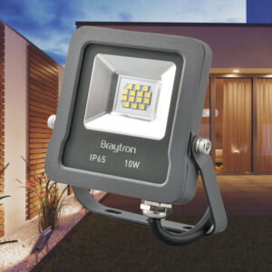 BRY-FLOOD-SL-10W-GRY-6500K-IP65-LED FLOODLIGHT Model: BT61-01032 Braytron – BT61-01032