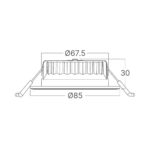Σποτ Led 6.5W 3CCT RND IP20 Λευκό/Λευκό Braytron – BD01-20180