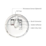 Πλαφονιέρα “Napoli” IP65 1 x Ε27 Sensor Λευκή Braytron – BG37-30710