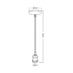 BRY-PENDA-E27-1MT-CPR-PENDANT ACCESSORIES Model: BY45-00201 Braytron – BY45-00201