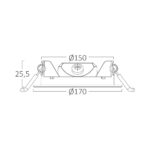 Φωτιστικό πάνελ RND 12W 1120lm 3CCT IP20 Braytron – BP01-61280