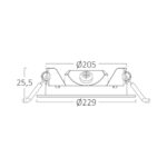 Φωτιστικό πάνελ 18W 1760lm CCT Braytron – BP01-61880