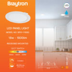 Πάνελ 18w 3CCT Dimmable Λευκό Braytron – BP01-91880