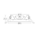 Φωτιστικό πάνελ 3W 220lm 3CCT Braytron – BP01-60380