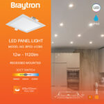 Φωτιστικό πάνελ SQR 12W 1120lm 3CCT IP40 Braytron – BP02-61280
